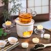 LETINE Tealight 30 Approximately 5 Hours Burn Natural Palm Clear for Tea Incense Aroma Disaster Emergency Candles, Pieces, Time, Wax, Cup, Unscented,