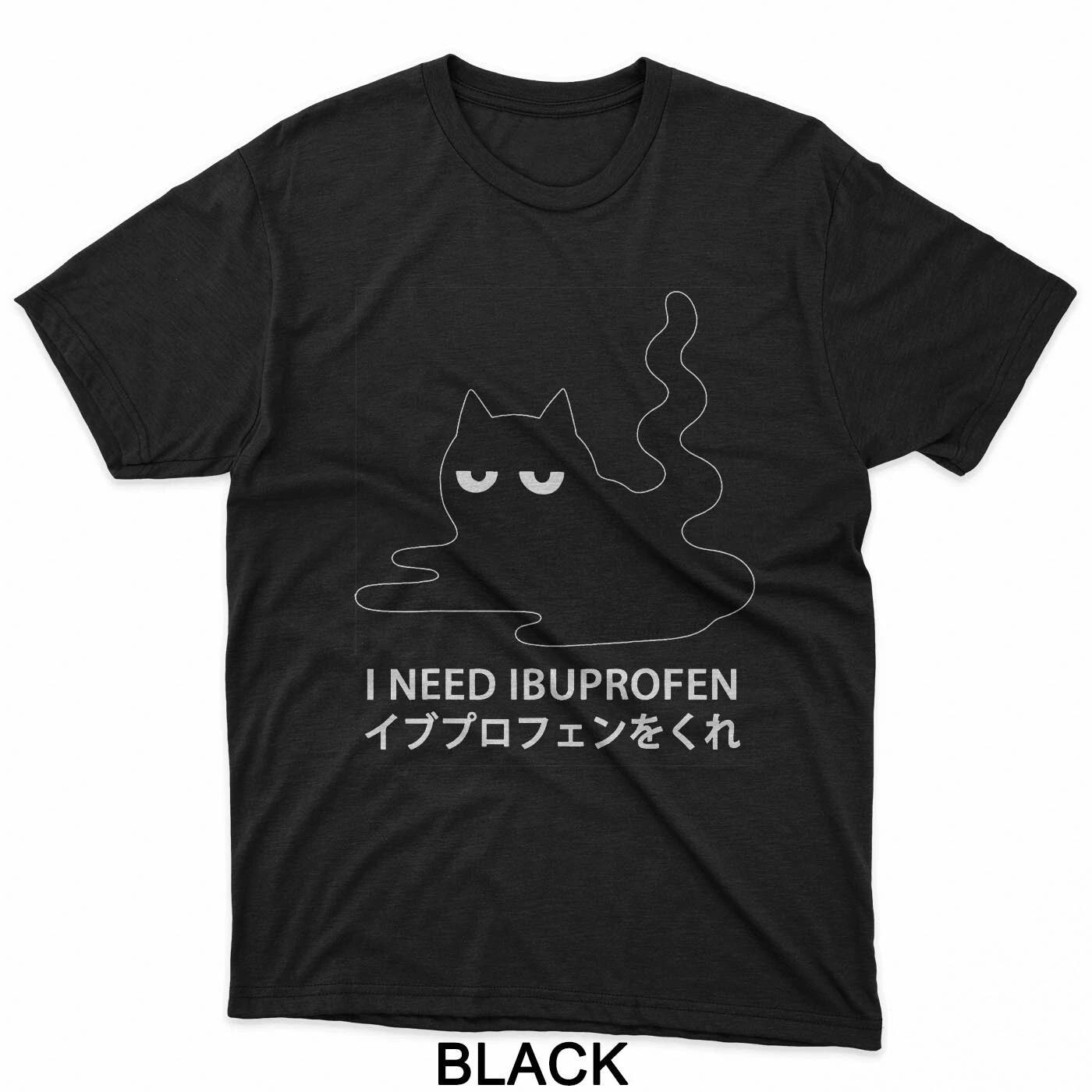 Мне нужна футболка с изображением японской кошки и ибупрофеном 4XL