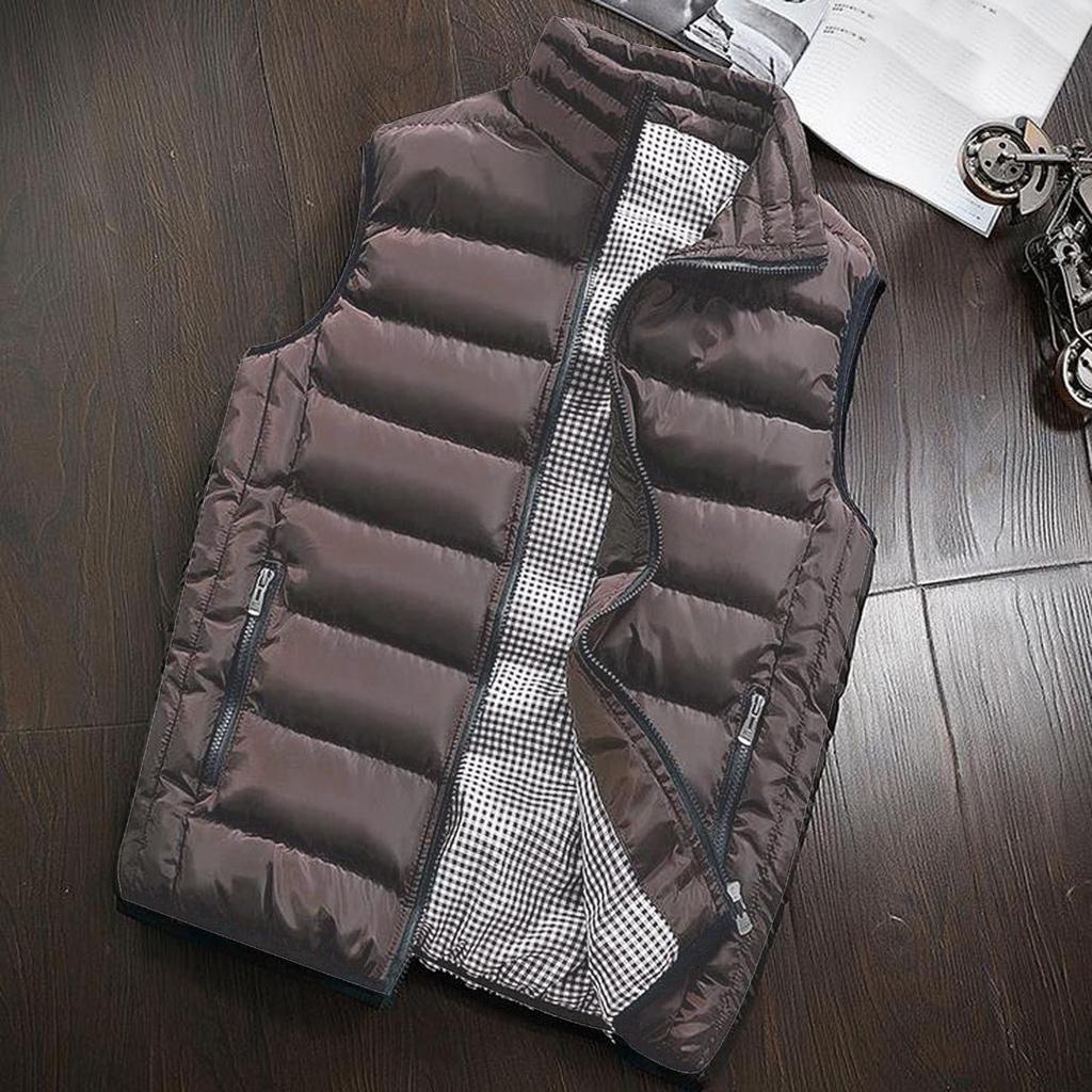 Männer Herbst Winter Mantel Gepolsterte Baumwolle Weste Warme Kapuze Dicke Weste Tops Jacke
