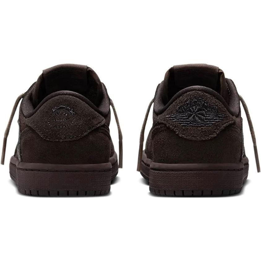 Travis Scott x Air Jordan 1 Retro Low OG SP PS Velvet Brown Kinder-Sneaker Dunkel-Mokka Schwarz DO5442-202