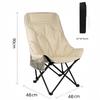 Outdoor Full Sponge Filled Fishing Chair Thickened High Back Portable Outdoor Foldable Chair with Carry Bag
