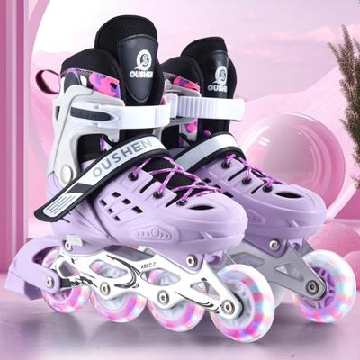 Patins de Gelo Rígidos com Tamanho Ajustável para Adultos e Mulheres, Patins de Rodas para Meninos e Estudantes, Conjunto para Iniciantes para Patinação no Gelo e Patinação em Rodas