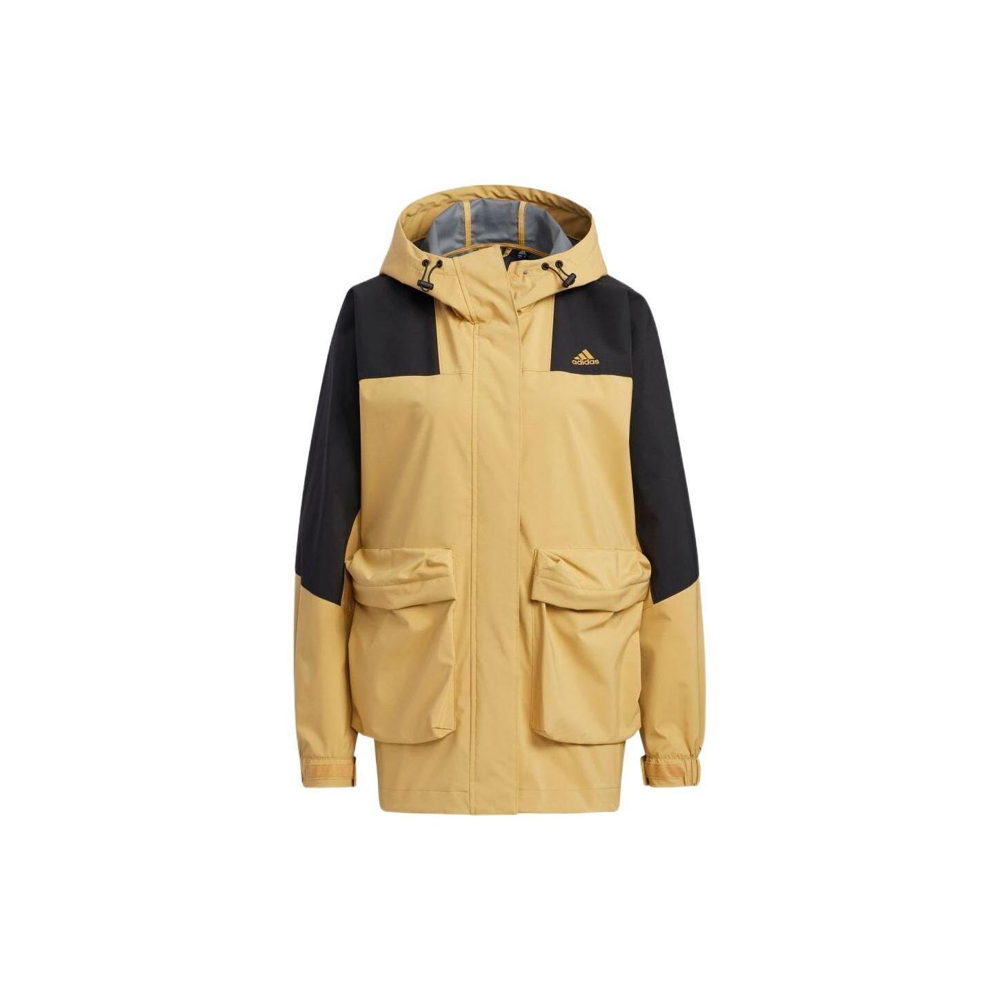 Adidas Originals FW22 Logo Printed Hooded Casual Sports Jacket Women Multicolor HM2817 L