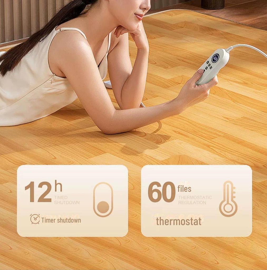 Elektrická topná rohož z grafenového křišťálu na podlahy – ideální pro obývací pokoje a jógu.