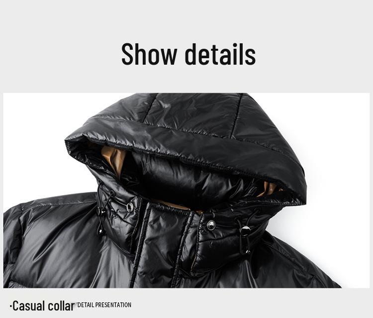 Men's 2025 High Fill 90 White Duck Down Jacket - Fashionable Thickened Winter Puffer for Middle Age
