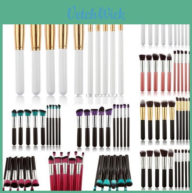 Make-up-Pinselset mit Kunstfasern und Holzgriffen für professionelle Frauen