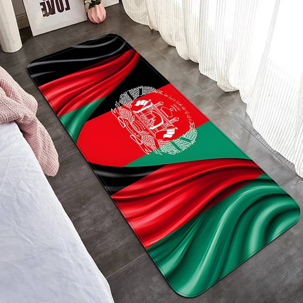 Tappetino da Bagno Tappetino d'Ingresso Antiscivolo Decorazione Stanza Bambini Camera da Letto Balcone Tappeto Soggiorno Bandiera Afghanistan Afghan Anime