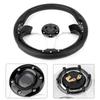 13.4in PU Car Racing Steering Wheel Sports Drifting Wheel Universal Modified Parts Black 34cm 13.4in