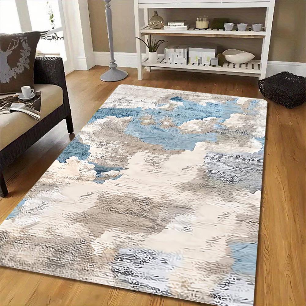 Greek Key Pattern Rug Decoration,Carpet,Living Room,Bedroom, Non-slip,Square rug