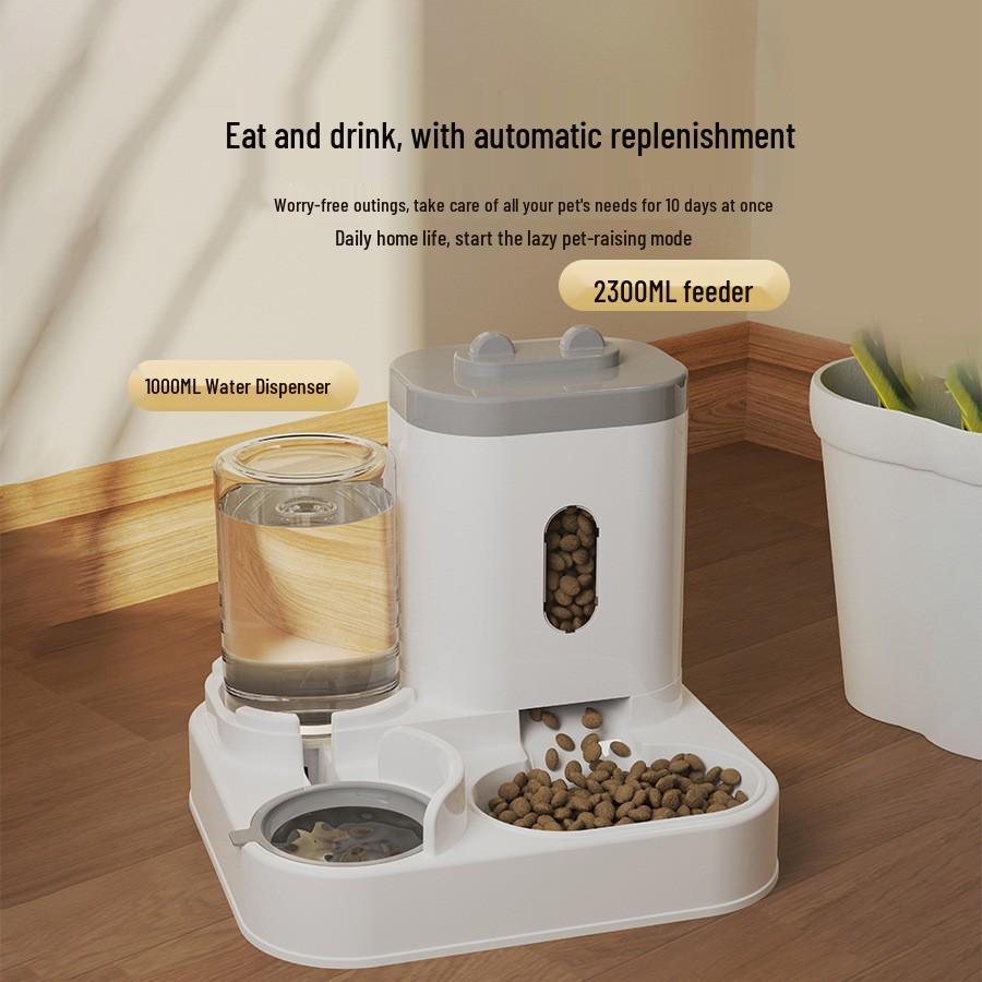 Automatic Cat & Dog Feeder with Two-in-One Water Dispenser
