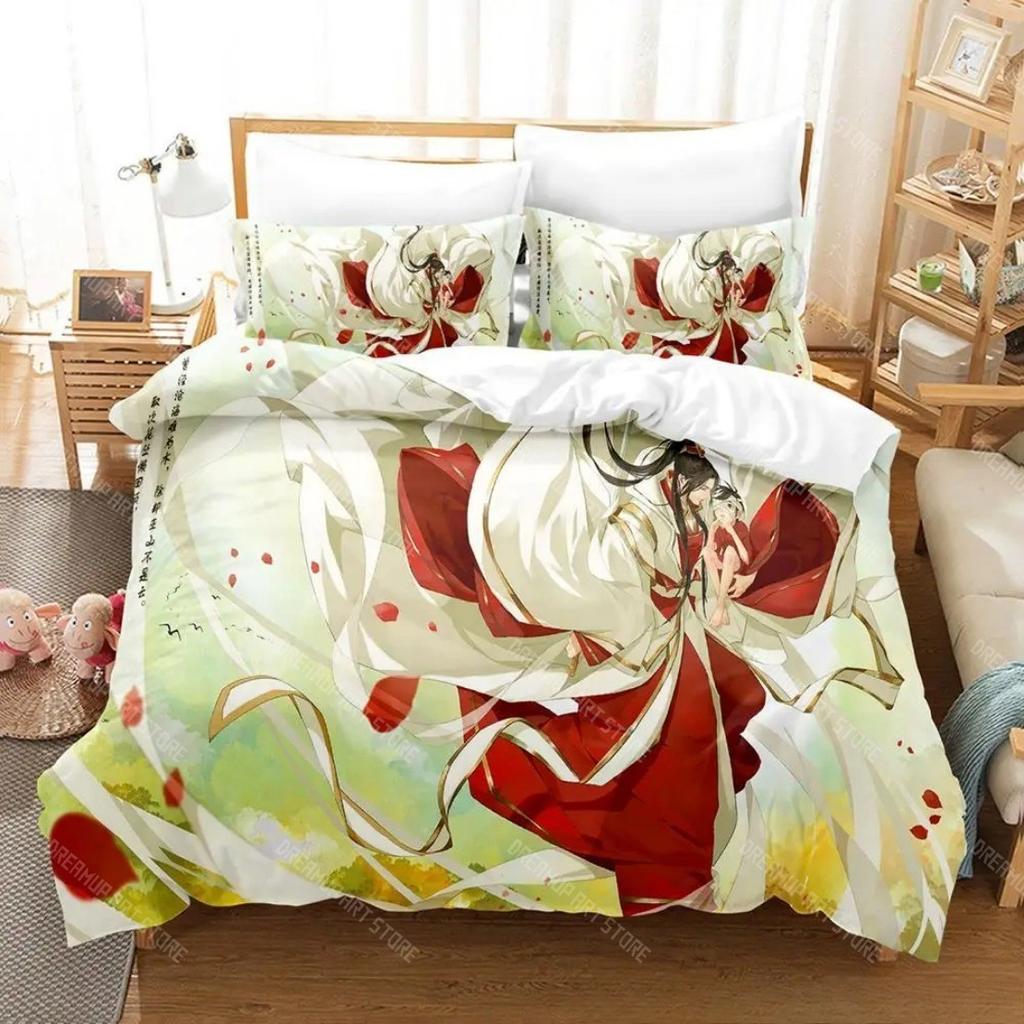 Heaven official’s blessing Bettwäsche-Set,Heaven official’s blessing Bettbezug Bequem Bett Einzelbett Doppelbett Full Size Anime