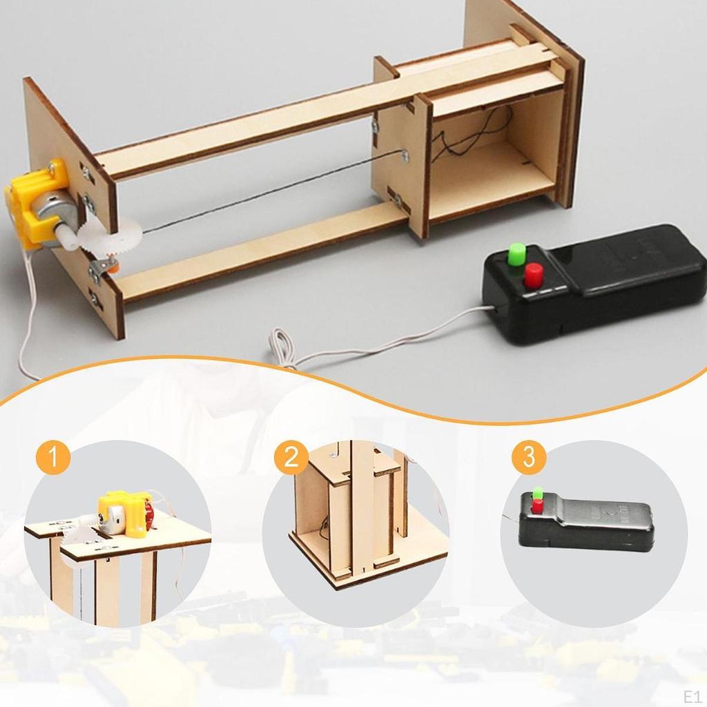 DIY Elevator Model Kit Crane Lift Improve Hand Eye Ability Building Science Experiment