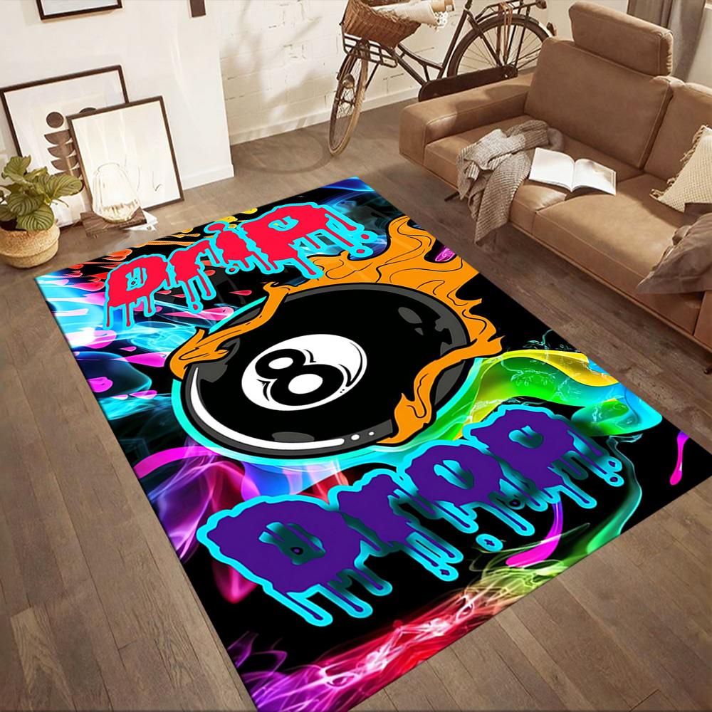 Pool Table Setup Floor Mats for Living Room, Bedroom and Room Decoration Are Suitable for Gifts.