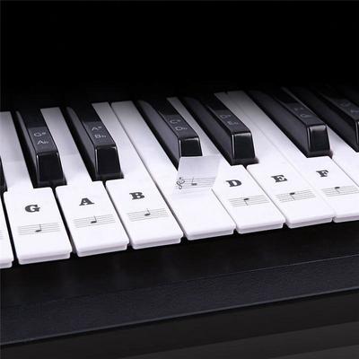Autocollants transparents Apprendre le piano pour débutants Autocollants Notation musicale numérotée Clavier musical