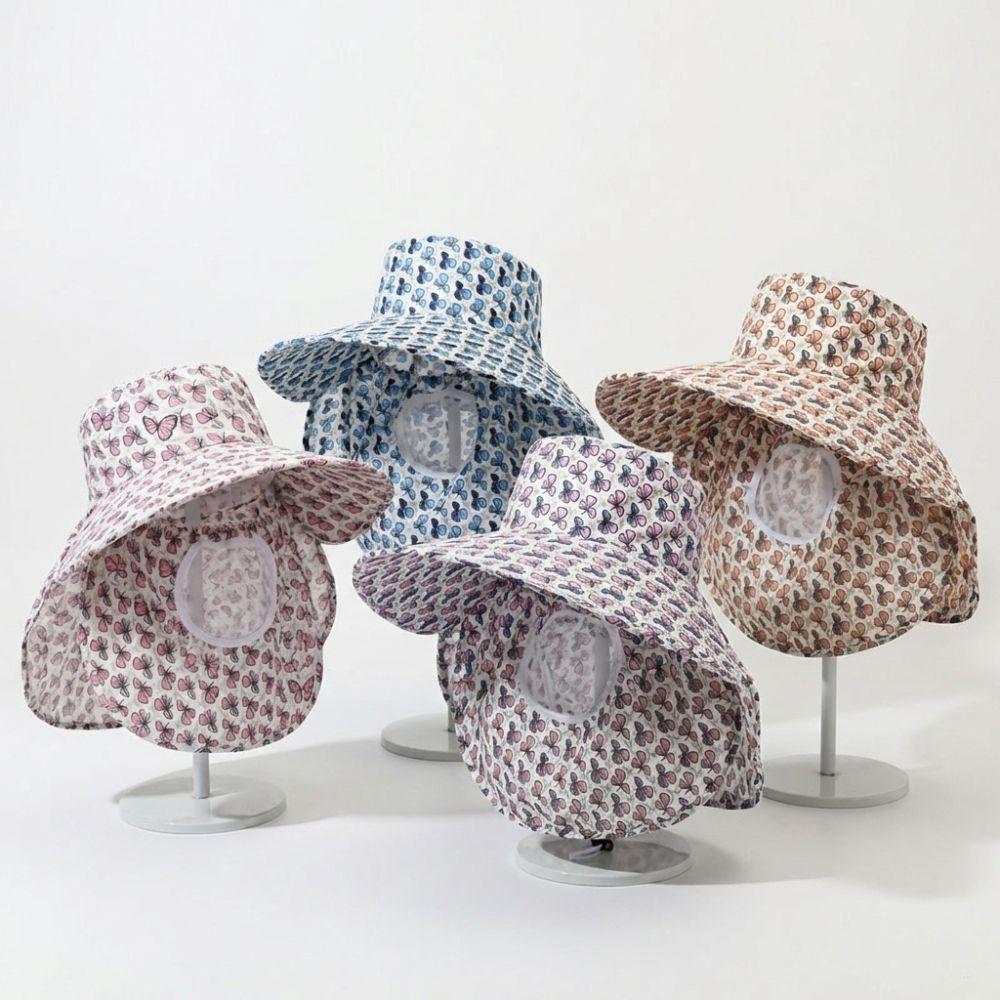 Wide Brim Face Mask Sun Hat UV Protection Lightweight Tea Picking Work Hat Full Wrap Breathable Fisherman's Hat Summer Outdoor