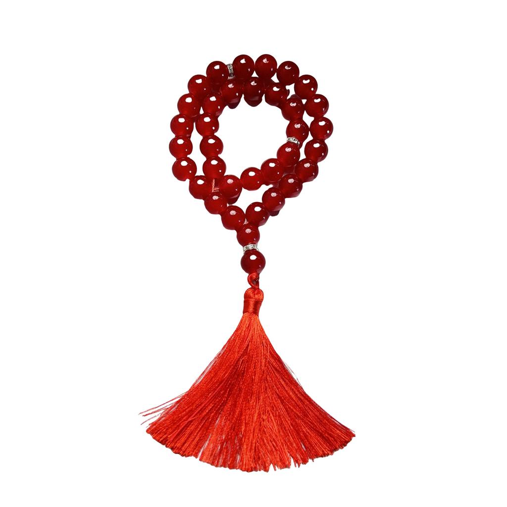 Elegant Jewelry Glass Bracelet Rosary Beads with Fringe for Prayer and Mindfulness Wrist Jewelry Glass Rosary