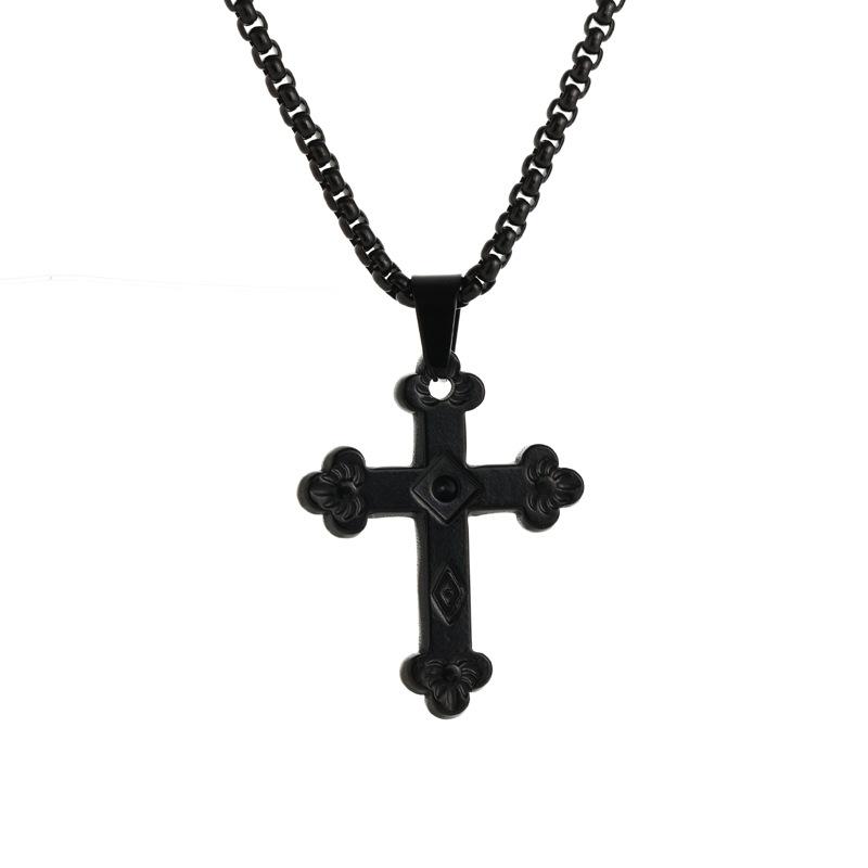 European and American Cross Necklaces for Men and Women, Titanium Steel High-quality Chains,