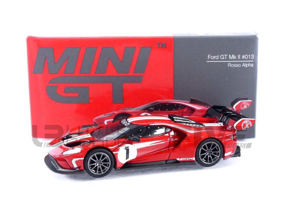 MINI GT Scale Ford GT Mk II Rosso Alpha Drive Finished Model 1/64 #013 Left-Hand