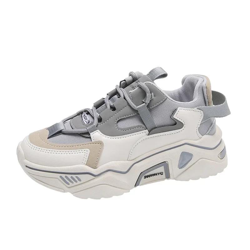 Damen Schuhe Herbst Atmungsaktive Mesh Sneaker Trend Keilabsatz Plateau Lässige Dad Schuhe Damen Sport Tennis Laufschuhe Zapatillas