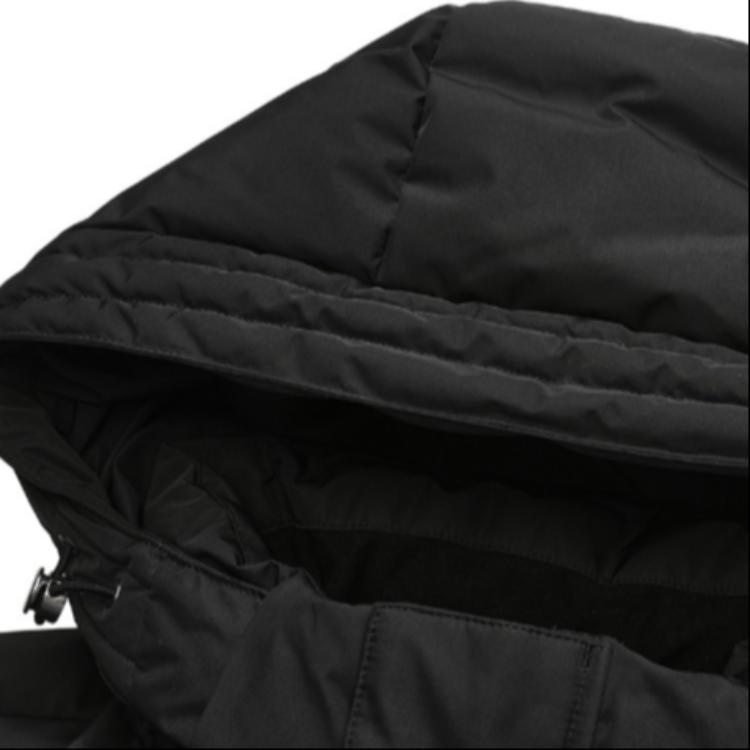 Fila Lightweight Solid Color Quilted Logo Print Zipper Hooded Down Jacket Men Outerwear Black F51M249910F-BK