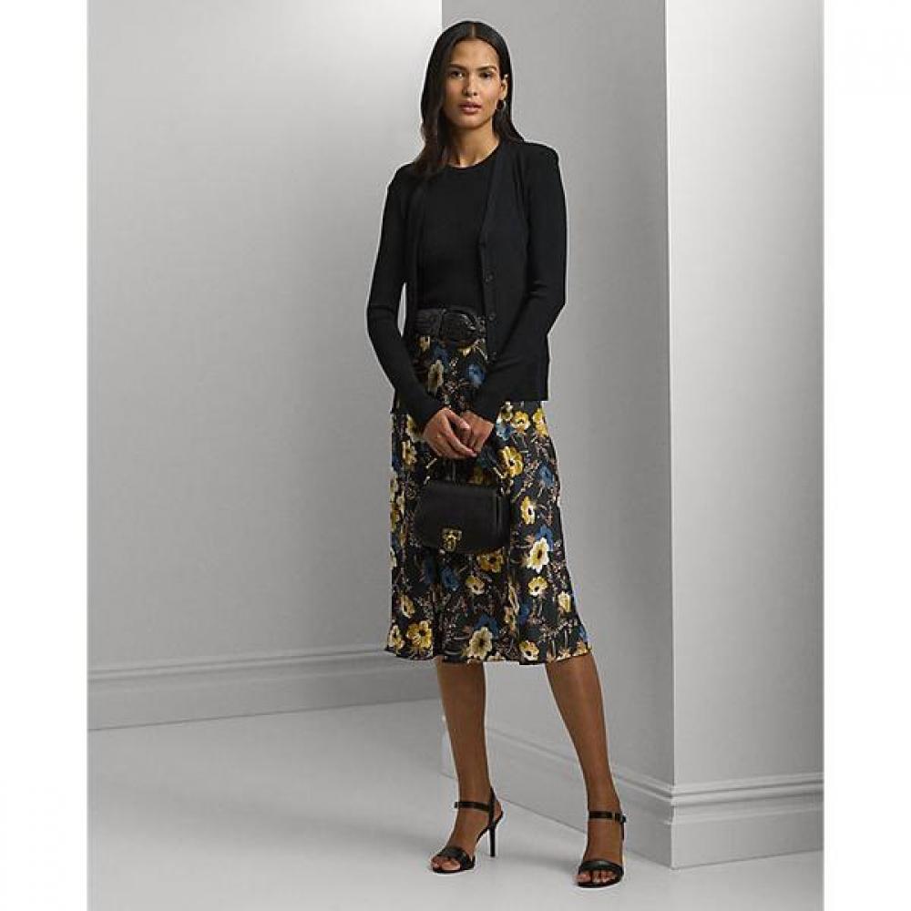 Lauren Ralph Lauren Rib V Neck Cardigan  Wmlrswes6820645001 