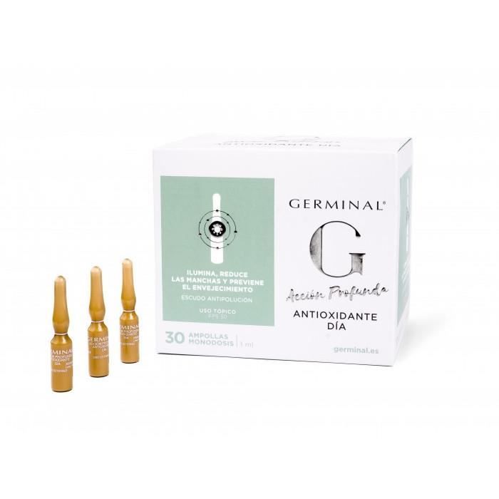 Sérum Antioxydant Nuit - Germinal - 30 Ampoules - 1ml - Pour Femmes - Pour Adultes