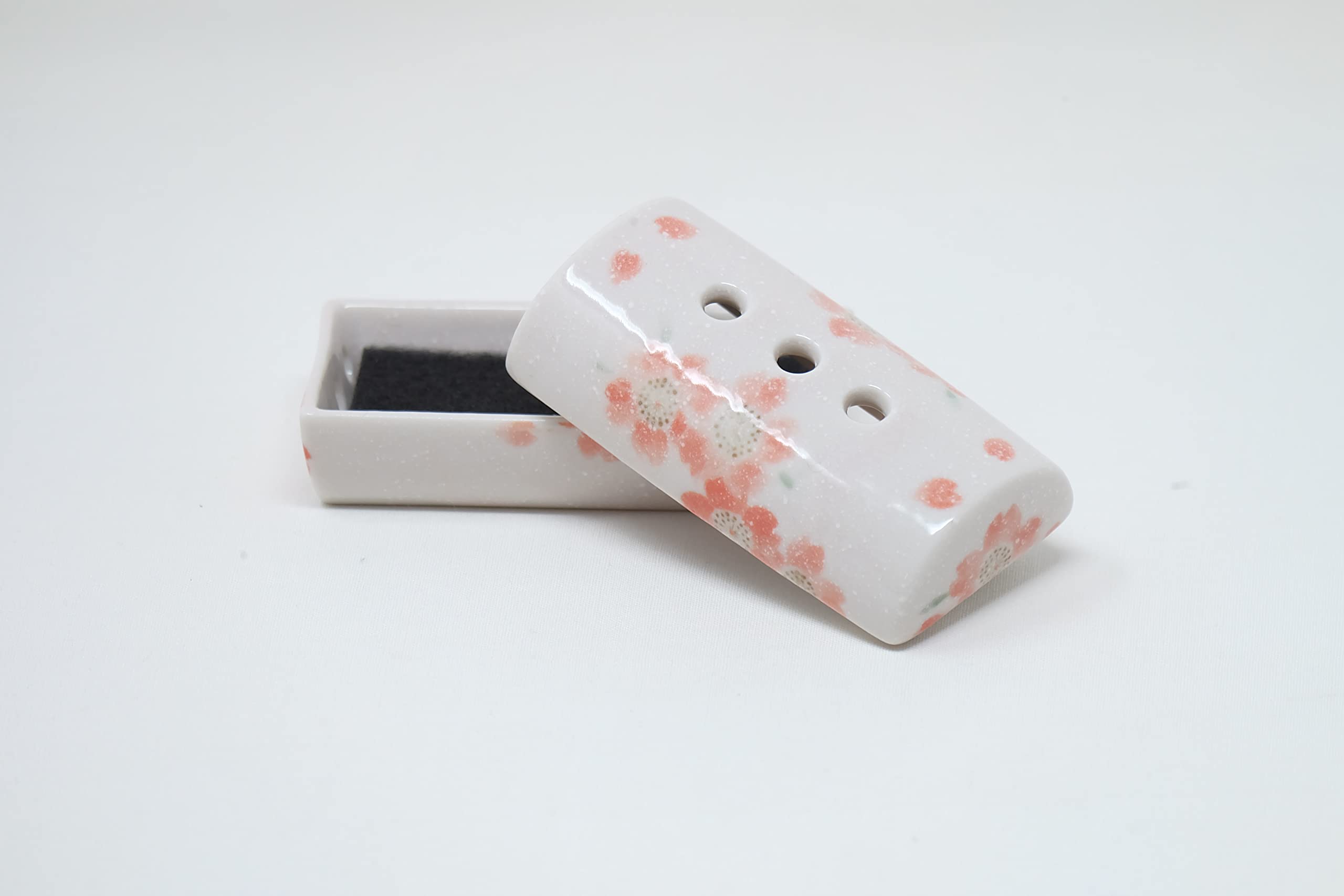 Eirakuya Incense Burner Mino Ware Sakura Pattern