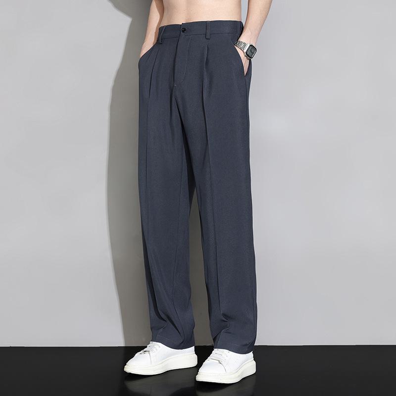 2024 Men's Ice Silk Quick-Dry Wide-Leg Casual Pants