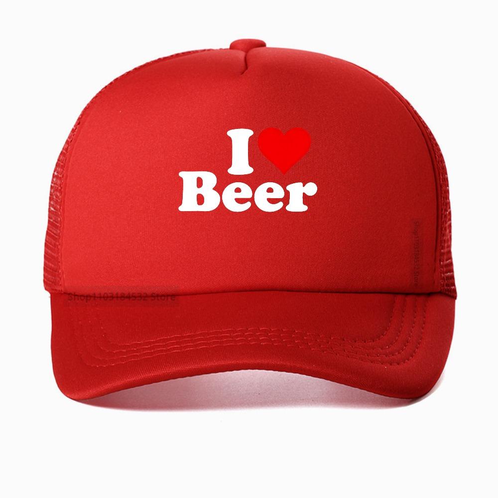 

New Arrival I Love Beer Heartbeat BEER Graphic Printed baseball cap Casual Fashion Harajuku Unisex caps Breathable snapback hats Adjustable