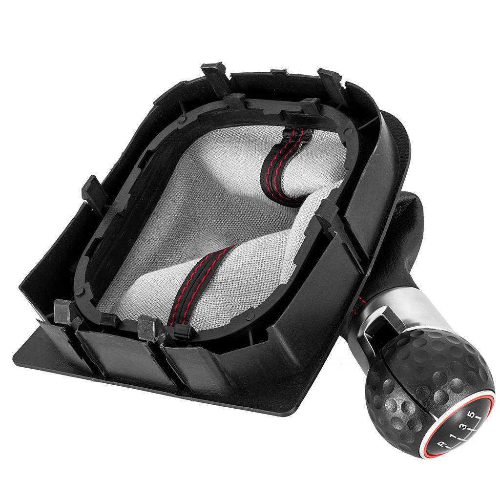 5/6 geschwindigkeit Schaltknauf für VW Golf 6 MK6 GTI GTD R20 2009-2013 5 6 geschwindigkeit Manuelle Auto Stick Hebel Shifter HandBall Gamasche Boot