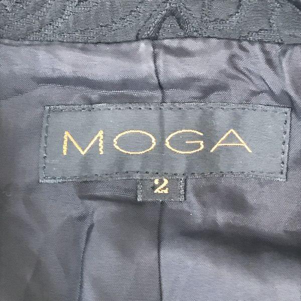 90s-00s MOGA Short Coat Women’s M Black Patterned Lined(USED)