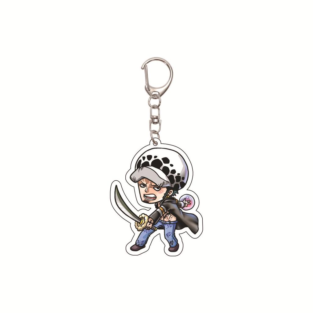 Anime One Piece keychain/clip with Chopper and Zoro Acrylic Keychain, Cartoon Acrylic Keychain Gift, Luffy Bag Keychain
