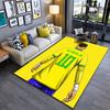 Yellow Football Jersey Design Suitable As a Non-slip Mat for the Living Room or Bedroom Sofa