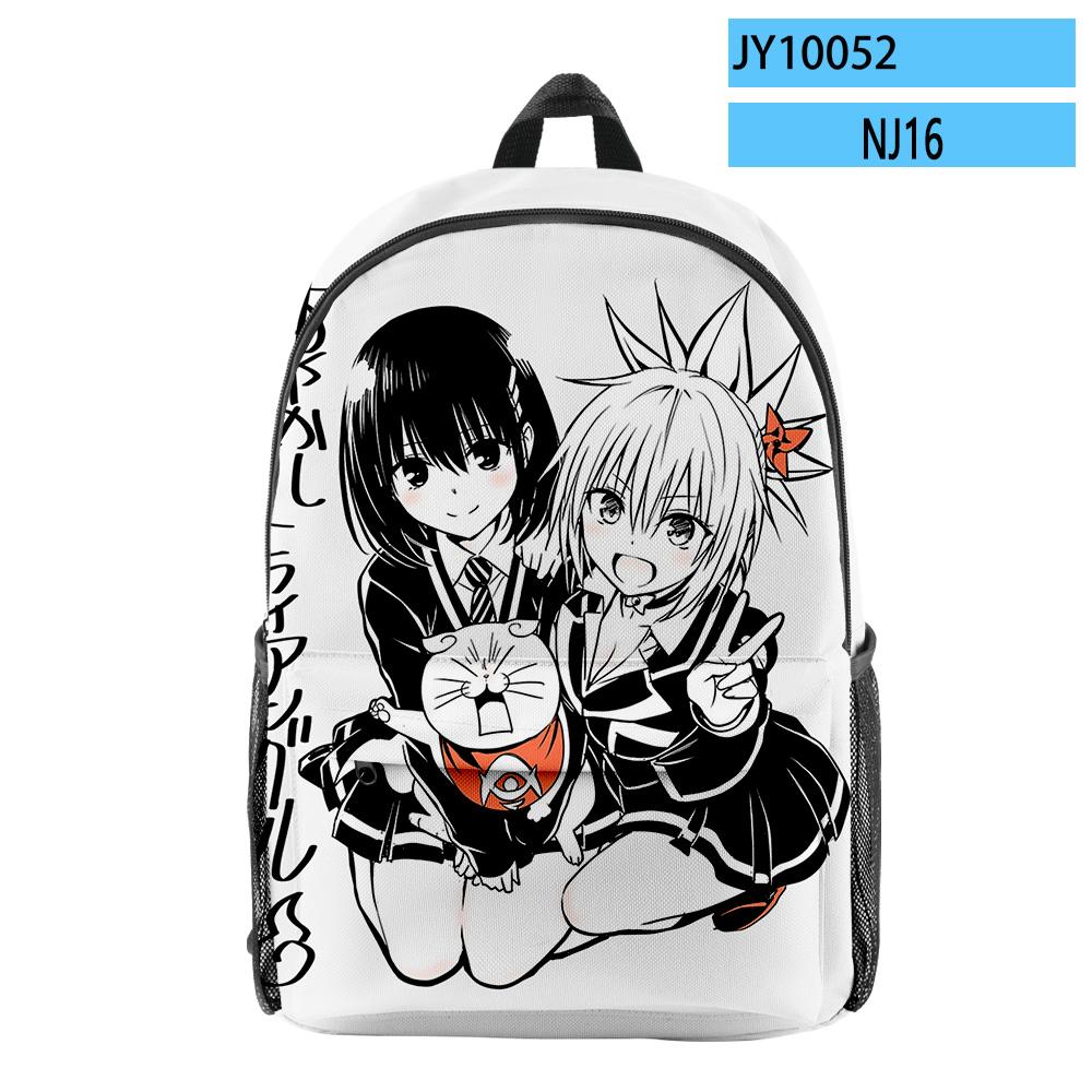 Sac à dos Classique Original Ayakashi Triangle Pupille Anime Cahier Sacs à dos Impression 3D Oxford Imperméable Sacs à dos de Voyage Garçons/Filles
