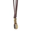 Fashionable Metal Letter Ring Leather Necklace For Women Adjustable Suede Cord Sturdy Alloy Jewelry Gift