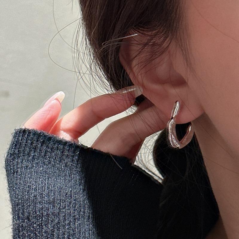 925 Sterling Silver Vintage Earrings For Women Trendy Simple Bump Simple Earring Jewelry Prevent Allergy Party Accessories Gift