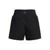 Under Armour Solid Color Brand Logo Elastic Straight Casual Shorts Women Shorts Black 1383556-001