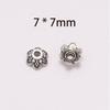 50pcs/Lot 7mm 6 Petals  Beads Caps Flower Carved Loose Sparer End Bead Caps Cone For DIY Jewelry Making Findings Earrings
