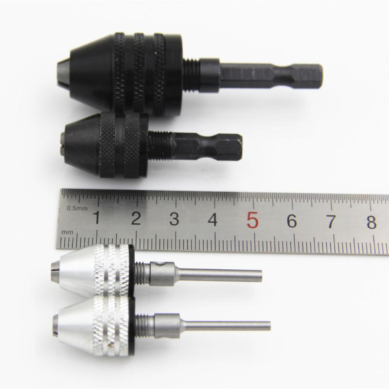 Quick Change Keyless Drill Bit Chuck Hex Shank Adapter Converter Tool 1Pc 0.3-8mm 6.35mm