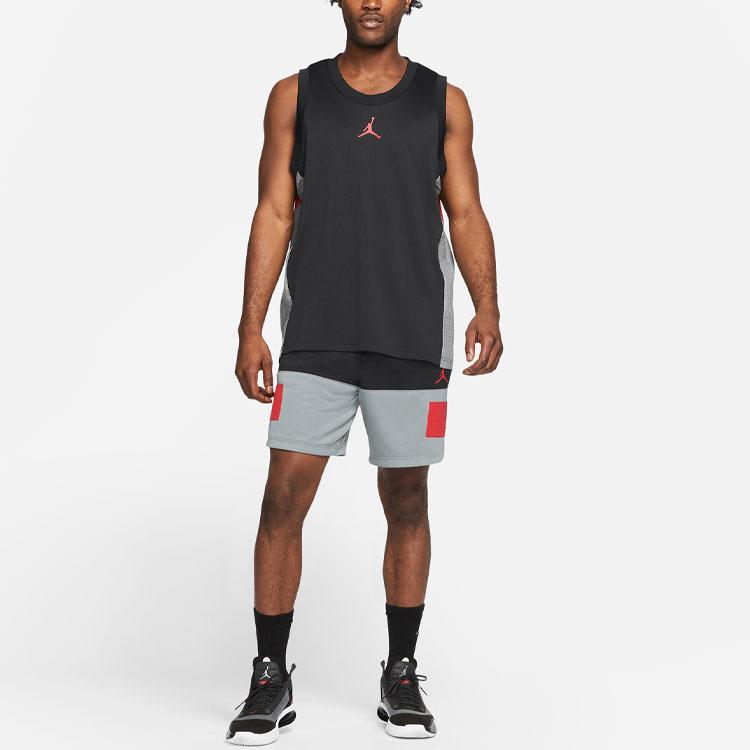 Jordan Dri-Fit Air Statement Contrast Panel Quick-Dry Basketball Tank Men Tops Black CZ4742-010
