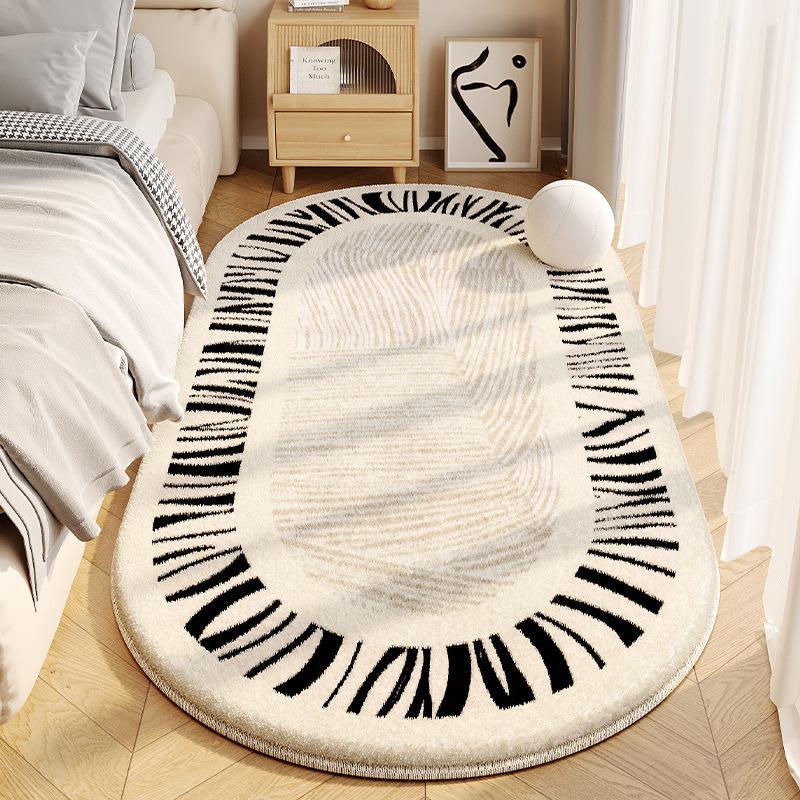 Schlafzimmerteppich Schmutzabweisender Bettvorleger Haushalt Dick Rutschfest Teppich Leicht zu Pflegen