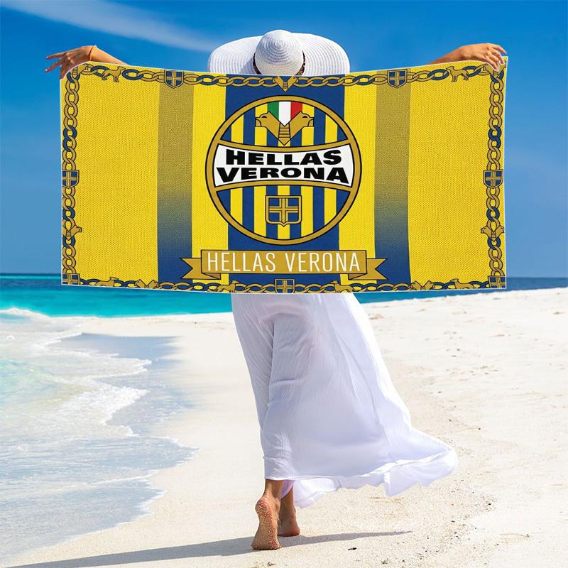 Hellas Verona Fc Print Beach Towel, Large Soft Quick Dry Towel for Beach Camping Swimming