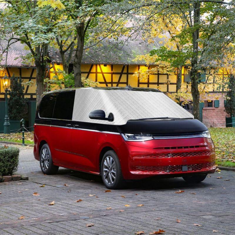 Silver Car Windshield Sunshine Shield Winter Sunshine Cover Front Window Ice Frost Outdoor Protection Snow Sun Cover For VW T7