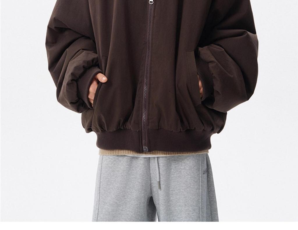 Herren American Style Kapuzen Adler Plüsch Baumwolljacke - Winter Retro Trend, Dick Warm & Lockerer Schnitt