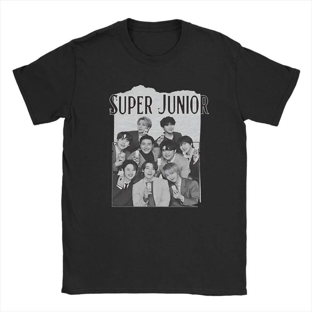 Super Junior T-Shirt Herren Lässiges Baumwoll-T-Shirt Rundhals Kurzarm T-Shirt Geschenkidee Oberteile