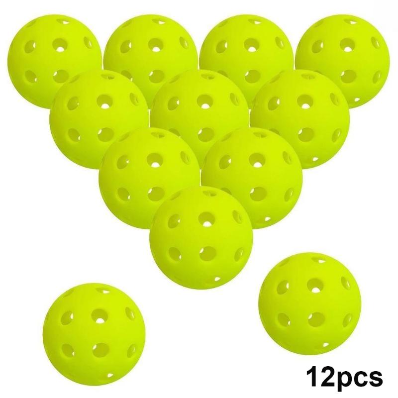 6/12Pcs Pickleball 74Mm Durable 40 Holes Outdoor Pickleballs Outdoor For Competition Pickleball Packs Of Pickleballs