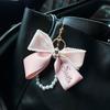 Camellia Bow & Pearl Keychain Pendant for Bags