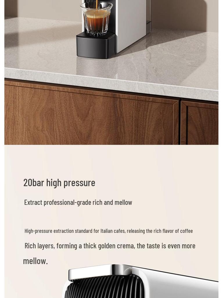 Fully Automatic Capsule Coffee Machine - One-Button Espresso Maker for Home, Hotel, or Office Use