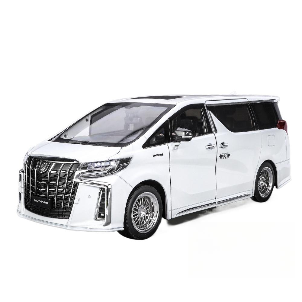 

Модель из сплава Toyota Alphard класса люкс для бизнеса в масштабе 1/18, шестидверная, со световыми и звуковыми эффектами, передние колеса связаны с рулевым управлением, изысканная модель автомобиля белый