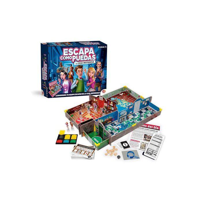 Jeu de plateau d'évasion en 3D - 80 cartes de pistes - 15 cartes de hasard - 38 pièces - Plateau de jeu en 3D